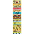 FAITH, HOPE, LOVE, CHARITY, PEACE